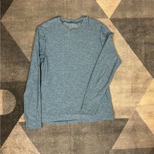 lululemon athletica Heathered Blue Long Sleeve Tee